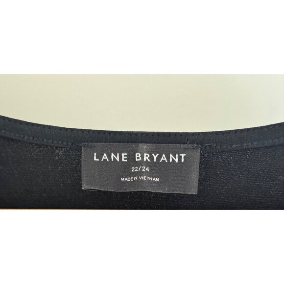 Lane Bryant Black 3/4-Sleeve Fit & Flare Dress w/Pockets Size 22/24 3X Plus Size - Picture 7 of 9